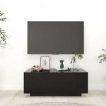 Fekete forgácslap tv-szekrény 100 x 35 x 40 cm fotó