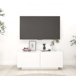 Magasfényű fehér forgácslap tv-szekrény 100 x 35 x 40 cm fotó