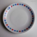 1db Bella-207 menzamintás Alföldi porcelán süteményes tányér * jelzett * kék-piros *sz.átvétel: Zugló fotó
