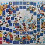 Donald Kacsa Meseországban társasjáték táblája és egy kétoldalas játékszabály. fotó