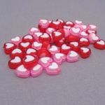Akril gyöngy színes szív (50 darab) 7 mm fotó
