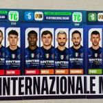 Internazionale Line Up Eleven három focis kártya Panini Top Class 2022 fotó