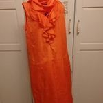 ÚJ, CIMKÉS! MORE&MORE női 38-40-es M-es narancssárga egész ruha, elegáns ruha , design, esküvőre fotó