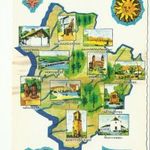 Térképes képeslap Hajdú Bihar megye fotó