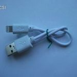 Apple iphone lightning utángyártott USB adatkábel töltőkábel fehér színű 29 cm fotó