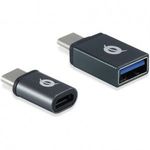 CONCEPTRONIC Adapter USB-C -> USB3.0+Micro USB 2er-Pack gr (DONN04G) fotó