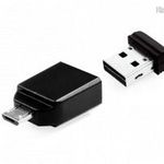 Verbatim 32GB NANO USB Drive with Micro USB (OTG) Adapter Black 49822 fotó