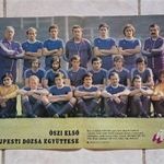 Újpesti Dózsa dupla oldalas foci csapatkép poszter 1977 - UTE NB1 bajnokság labdarúgás KS melléklet fotó