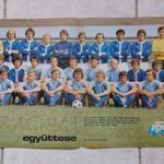 MTK-VM dupla oldalas foci csapatkép poszter 1977 - NB1 bajnokság labdarúgás KS melléklet fotó