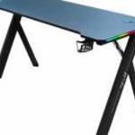 The G-Lab Gamer Asztal - K-DESK-SULFUR (120x60cm, fém, pohártartó, fejhallgatótartó, fekete, RGB LED fotó