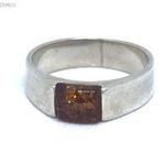 Ezüst gyűrű 3.21 borostyán fotó
