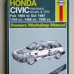 Honda Civic, Shuttle, CRX javítási könyv (1984-1987) Haynes fotó