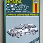 Honda Civic, Shuttle, CRX javítási könyv (1984-1987) Haynes fotó