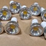 x9 DARAB GU10 230V LED COB 3W WARM WHITE MELEGFEHÉR LED LED IZZÓ IZZÓK HASZNÁLT fotó