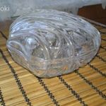 Régebbi vastag üveg kagyló doboz fotó