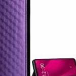 Tok álló, bőr hatású (FLIP, oldalra nyíló, asztali tartó, teljes 3D rombusz, prémium) LILA T Phone 2 fotó