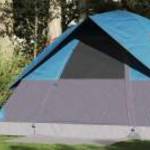vidaXL 6 személyes kék vízálló kupolás családi sátor fotó