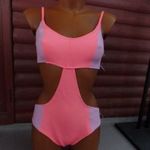 L-XL-es Rózsaszín lila egyberészes fürdőruha 5 fotó