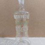 Régi vékony falú, domborfestett üveg palack - magasság 21, 5 cm fotó