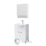 Fürdőszoba mosdó + tükör Savini Due Melany, ajtókkal, fehér, 65 x 71 x 45, 5 cm fotó