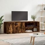füstös tölgyszínű szerelt fa TV-szekrény 120x34x37 cm fotó