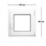 Műanyag ablak fehér 56x56cm 6 kamrás Bukó/Nyíló fotó
