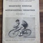 Bp. Vörös Meteor SK nemzetközi kerékpár és motorvezetéses versenye 1958. műsorfüzet (J) fotó