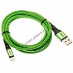 VHBW apple iPhone lightning kábel MFI-licence zöld-fekete 1, 8m fotó