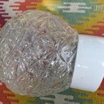 Fali lámpa retro gömb búra , döntött porcelán lámpatest , Szarvasi , 19 x 14 cm fotó