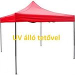UV orkán 3x3 piros rendezvény sátor árusító piaci horgász kerti pavilon fotó