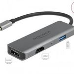 DeLock USB Type-C Dual HDMI Adapter with 4K 60Hz and USB Port 87780 Notebook Notebook kiegészítő fotó