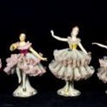 6 DB HAB CSIPKE RUHÁS MESESZÉP PORCELÁN BALERINA FIGURA EGYBEN X !!! fotó