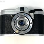 Zeiss Ikon Taxona analóg régi antik fényképezőgép 35mm kamera bőr tokjában 1Ft NMÁ fotó