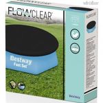 Bestway Flowclear medence takaró ponyva, PVC, kerek, 240 cm 2, 44m medence fólia fedél = 1FT NMÁ fotó