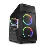 Sharkoon V1000 RGB táp nélküli ablakos Micro-ATX ház fekete (4044951035052) (4044951035052) fotó