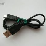 USB - microUSB / micro USB adatkábel töltőkábel fekete színű 70 cm hibás sérült 1 FT-RÓL NMÁ! fotó