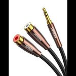 UGREEN AV194 3.5 mm jack - 2x RCA anya (Cinch) kábel 0.25m (50129) (UG50129) fotó