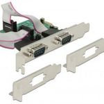 DeLock PCI Express Card to 2x Serial RS-232 high speed 921K with voltage supply 89641 Alkatrész B... fotó