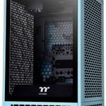 Thermaltake The Tower 200 Mini torony Számítógép ház Türkiz 2 előre telepített hűtő, Oldalsó szél... fotó