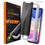 Spigen Glass AlignMaster Privacy 1 Pack - iPhone 11 AGL00103 fotó