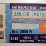 Havi Budapest Bérlet Tanuló 2012 Április (2képpel) fotó