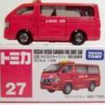 Tomica No.27 Nissan NV350 Caravan Fire Chief Car 1: 69 (2012) ÚJ fotó