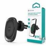 Devia ST362200 Magnet Car Mount with Wireless Charger Black fotó