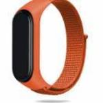 Xiaomi Mi Band 3/4/5/6/7 okoskarkötő tépőzáras pótszíj Narancs fotó