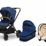 Lionelo Mika 3in1 multifunkciós babakocsi - Blue Navy + Astrid I-Size babahordozó - Beige Sand fotó