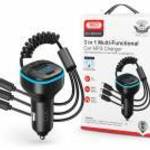 XO Bluetooth FM-transmitter / szivargyújtó töltő - USB + Type-C + MP3/FLAC/APE +Pendrive/TF-kártyaol fotó