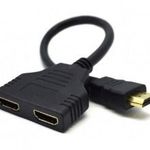 Gembird HDMI Dual port Passive Cable adapter Black DSP-2PH4-04 Kiegészítő, Kellék Speciális átala... fotó