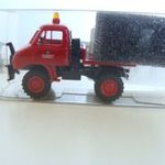 T698 H0 1: 87 Brekina 39021 Unimog 411 Feuerwehr Gaggenau fotó