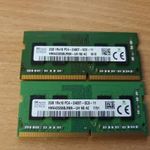 2X SK HYNIX HMA425S6BJR6N-UH N0 AC 2GB DDR4 2400MHz notebook memória fotó