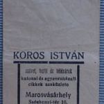 Osztrák Háborús Emlékérem kitüntetés papírtasakja, Marosvásárhely, katonai egyenruházati szaküzlet fotó